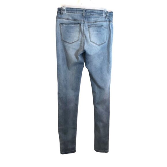 Miami High Rise Super Skinny Light  Wash Distressed Jean Ladies 7 - Picture 2 of 7